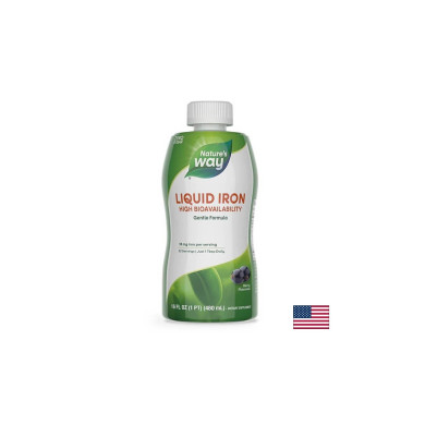 Liquid Iron - Течно желязо (с вкус на боровинки), 480 ml Nature’s Way