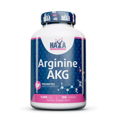 Haya Labs Arginine AKG / Аргинин Aлфа-Kетоглутарат 1000mg / 100 Tabs.