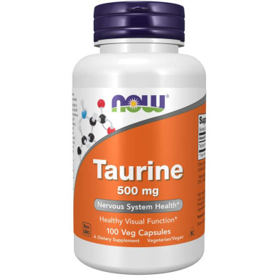 Now - Taurine / Таурин 500 Мг - 100 Капсули