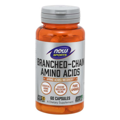 Now Sports - Branched Chain Amino Acids / Верижно-разклонени аминокиселини  800 Мг - 60 Капсули