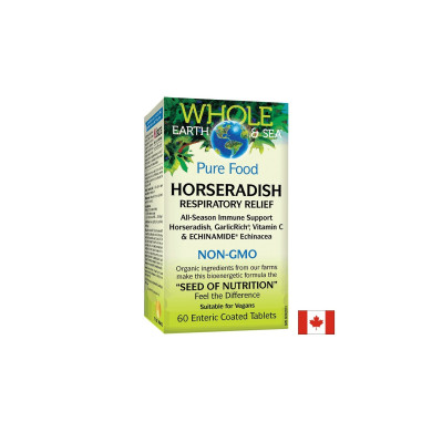 Horseradish Respiratory Relief Whole Earth & Sea®/ Хрян Комплекс х 60 таблетки Natural Factors