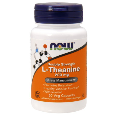 Now - L-Theanine / Л-Теанин 200 Мг - 60 Капсули