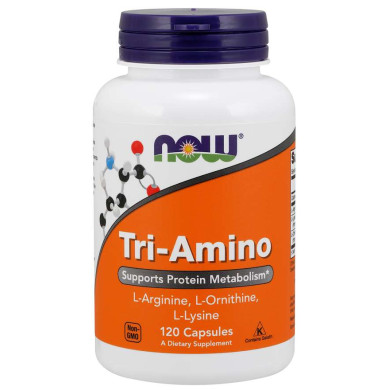 Now - Tri-Amino (Arginine/Ornitine/Lysine) - 60 Капсули