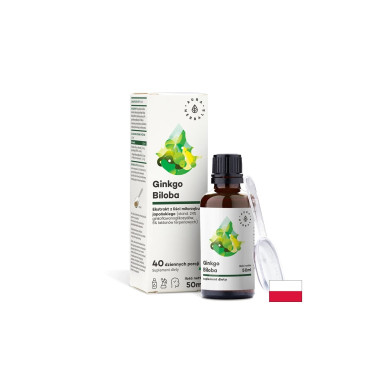Кръвообращение и мозъчна функция - Гинко Билоба, 50 ml Aura Herbals