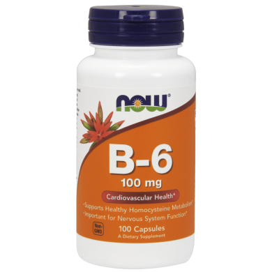 Now - Витамин B-6 (Pyridoxine) 100 Мг - 100 Капсули