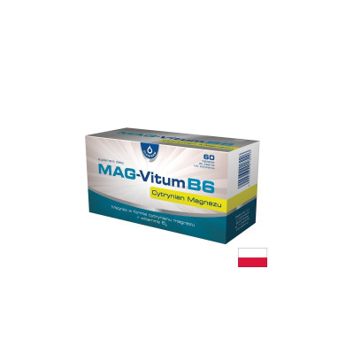 Магнезий 200 mg + Витамин B6 При крампи, стрес и нормализиране на сърдечния ритъм 60 таблетки