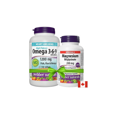 Омега 3-6-9 1200 mg х 150 софтгел капсули + ПОДАРЪК Магнезий (бисглицинат) 200 mg х 60 V капсули