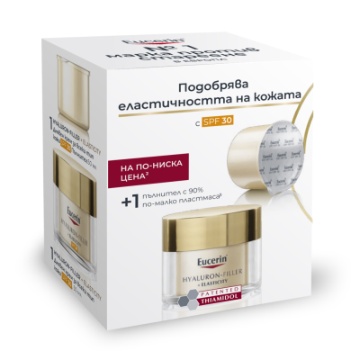 Eucerin® Комплект Hyaluron-Filler Elasticity Дневен крем SPF30 + РЕФИЛ, 2 x 50мл ПРОМО