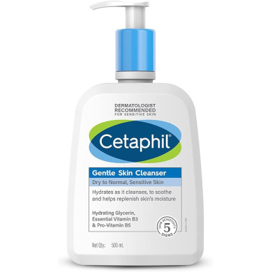 Cetaphil Нежна почистваща емулсия за суха, нормална или чувствителна кожа 500 ml