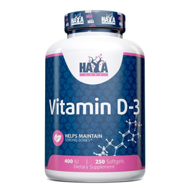 Haya Labs Vitamin D-3/ Витамин Д-3 / 400 IU / 250 Softgels