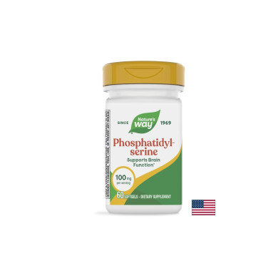 Phosphatidyl-Serine - Фосфатидил-серин - за здравето на мозъка - 100 mg, 60 софтгел капсули Nature’s Way