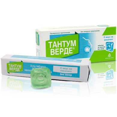 ТАНТУМ ВЕРДЕ С ВКУС НА ЕВКАЛИПТ таблетки за смучене 3 мг х 20