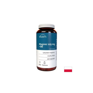 Магнезий 125 mg + Витамин B6 12.5 mg – Срещу крампи, стрес и умора, 120 капсули