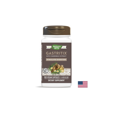 Gastritix™ - Гастритикс™ – билкова формула срещу газове и подут корем, 100 капсули Nature’s Way