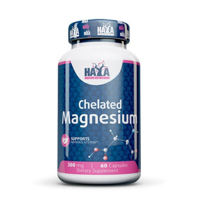 Haya Labs Chelated Magnesium / Хелатиран Магнезий 200mg. / 60caps.