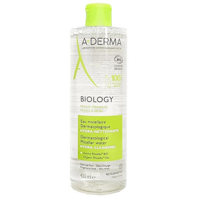 A-Derma Biology мицеларна вода хидратираща дерматологична 400 мл промо на цената на 200мл