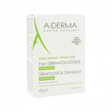A-Derma Dermatological Bar почистващ успокояващ сапун без аромат 100гр