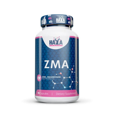 Haya Labs ZMA / Цинк, Магнезий и Витамин Б6 / 90 Caps.