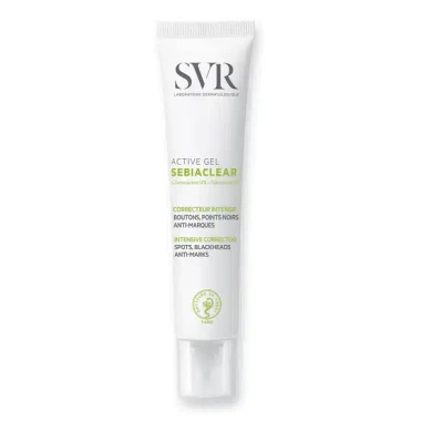 SVR Sebiaclear Active Gel 40мл - Интензивен коректор срещу белези, петна и черни точки.