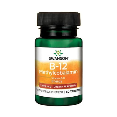 Vitamin B-12 Methylcobalamin - Cherry Flavored / 60 Tabs