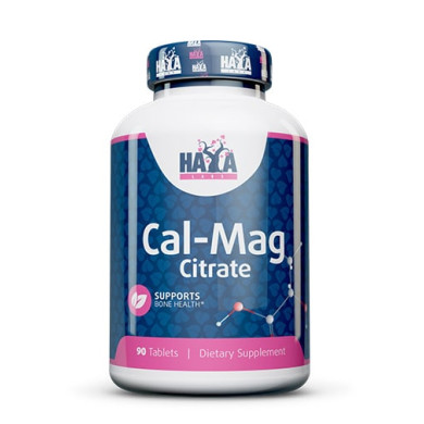 Haya Labs Cal-Mag / Калциев и Магнезиев Цитрат Citrate 90 tabs.