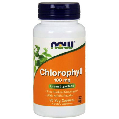 Now - Chlorophyll / Хлорофил 100 Мг - 90 Капсули