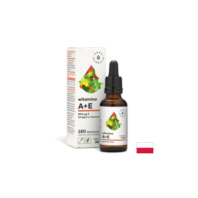 Зрение и имунитет - Витамин А (800 μg) + Е (12 mg), 30 ml капки Aura Herbals