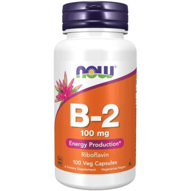 Now - Витамин B-2 (Riboflavin) 100 Мг - 100 Капсули