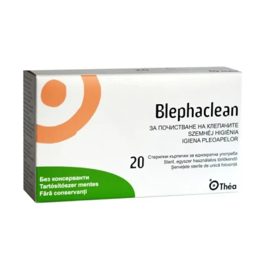 Blephaclean Кърпички с лосион за почистване на очи х 20 бр Laboratories THEA