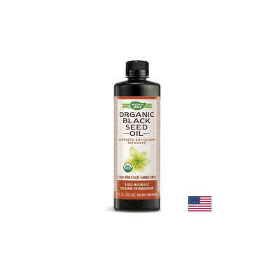 Черен кимион (масло) - Organic Black Seed Oil, 236 ml Nature’s Way