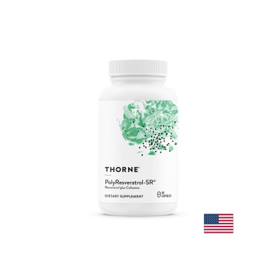Антиоксидант - PolyResveratrol- SR® Ресвератрол + кофактори, 60 капсули с удължено освобождаване Thorne