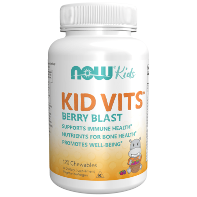 Now - Kid Vitamins / Витамини за Деца с Вкус На Боровинка - 120 Таблетки