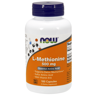 Now - L-Methionine / Л-Метионин 500 Мг - 100 Капсули