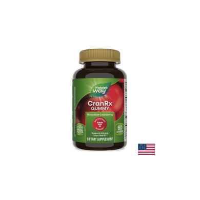 CranRx® Gummies Urinary Health / Грижа за уринарния тракт с Червена боровинка, Д-маноза и витамин С х 60 желирани таблетки Nature’s Way