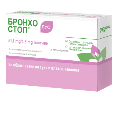 БРОНХОСТОП ДУО пастили х 20