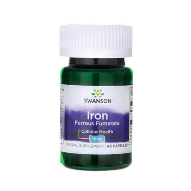 SWANSON Iron Ferrous Fumarate 18mg. / 60 Caps
