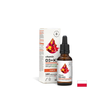 Кости и стави - Витамин D3  800 IU + K2 20 µg (форте), 30 ml капки
