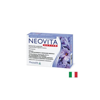 Златен корен 400 mg + Ашваганда 240 mg + Шафран 100 mg – Стрес и добро настроение, Neovita Active, 45 таблетки