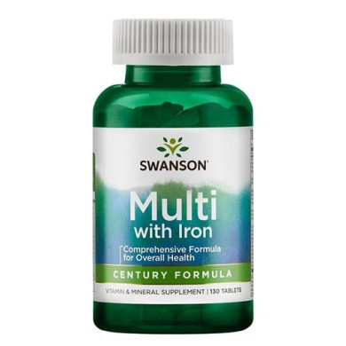 SWANSON Century Formula Multivitamin with Iron / 130 Tabs