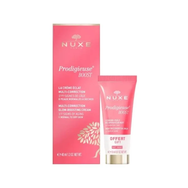 Nuxe Prodigieuse Hyalu-Boost Омекотяващ и озаряващ гел-крем 50 ml + подарък несесер