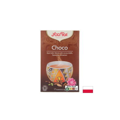 Аюрведичен чай Choco с какаови черупки, канела и кардамон, БИО, 17 пакетчета