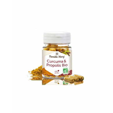 Curcuma & Propolis Bio/ Куркума + био прополис, 60 капсули Famille Mary
