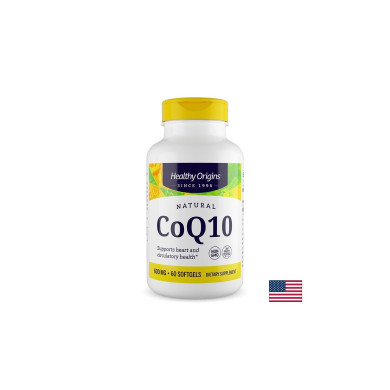 Коензим Q10 – Сърдечно-съдово здраве и клетъчна енергия, 600 mg, 60 софтгел капсули
