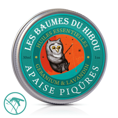 Les Baumes Du Hibou - Био Балсам За Масаж Успокояващ Ухапвания От Насекоми - 30 Мл