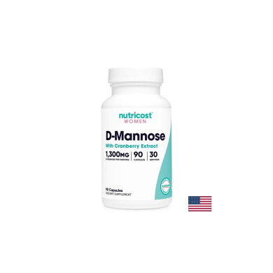 D-маноза 1300 mg + Червена боровинка 500 mg – Уринарно здраве (формула за жени), 90 капсули
