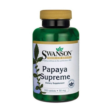 SWANSON Papaya Supreme 50mg. / 300 Tabs