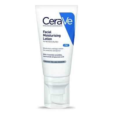 CeraVe Хидратиращ крем за лице за нормална към суха кожа 52мл