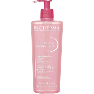 Bioderma Sensibio Мек почистващ пенещ се гел за чувствителна кожа 500мл