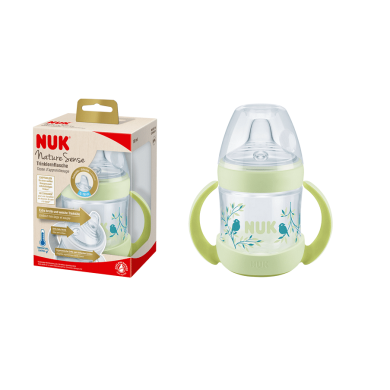 NUK NATURE SENSE Temperature Control шише за сок РР 150мл. силиконов накрайник 6-18м.