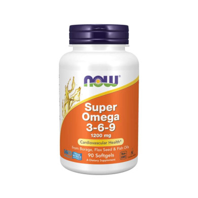 Now - Super Omega 3-6-9 1200 Мг - 90 Дражета